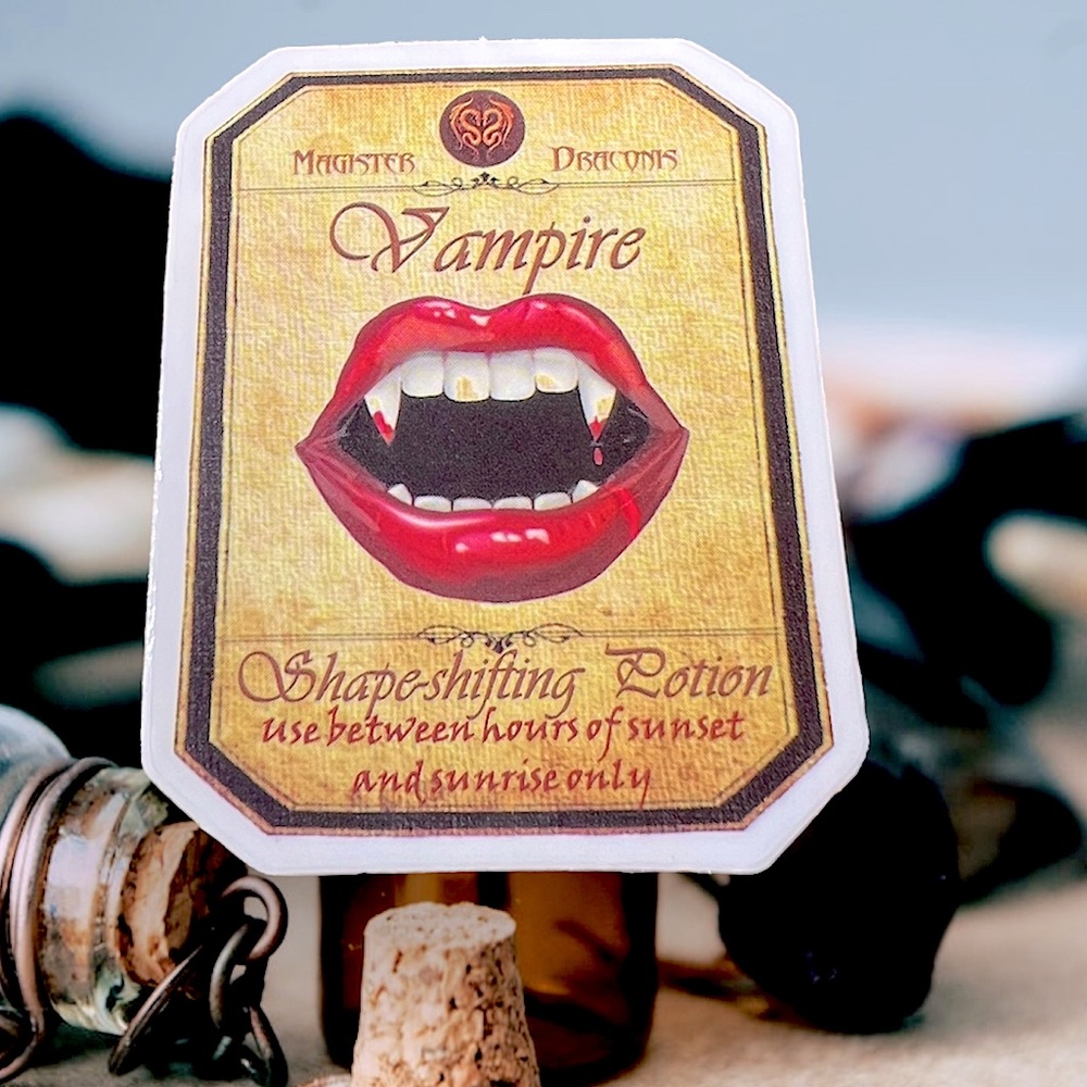 VAMPIRE POTION Witchy Sorceress Supreme Potion B0ttle LabelSticker Spell Occult